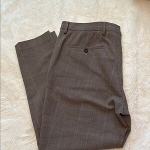 Brown Plaid Trousers